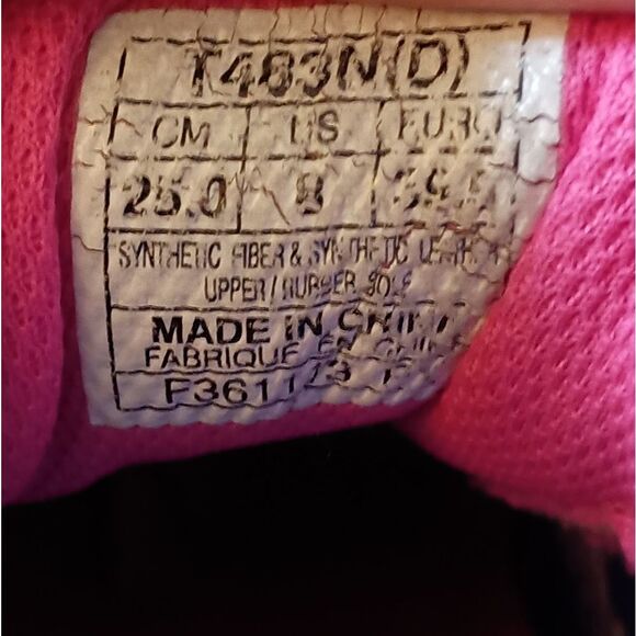 Asics Gel Excite 2 Running Women's Sneakers Blue Pink Yellow Size 8 PRE-OWNED - Picture 5 of 6